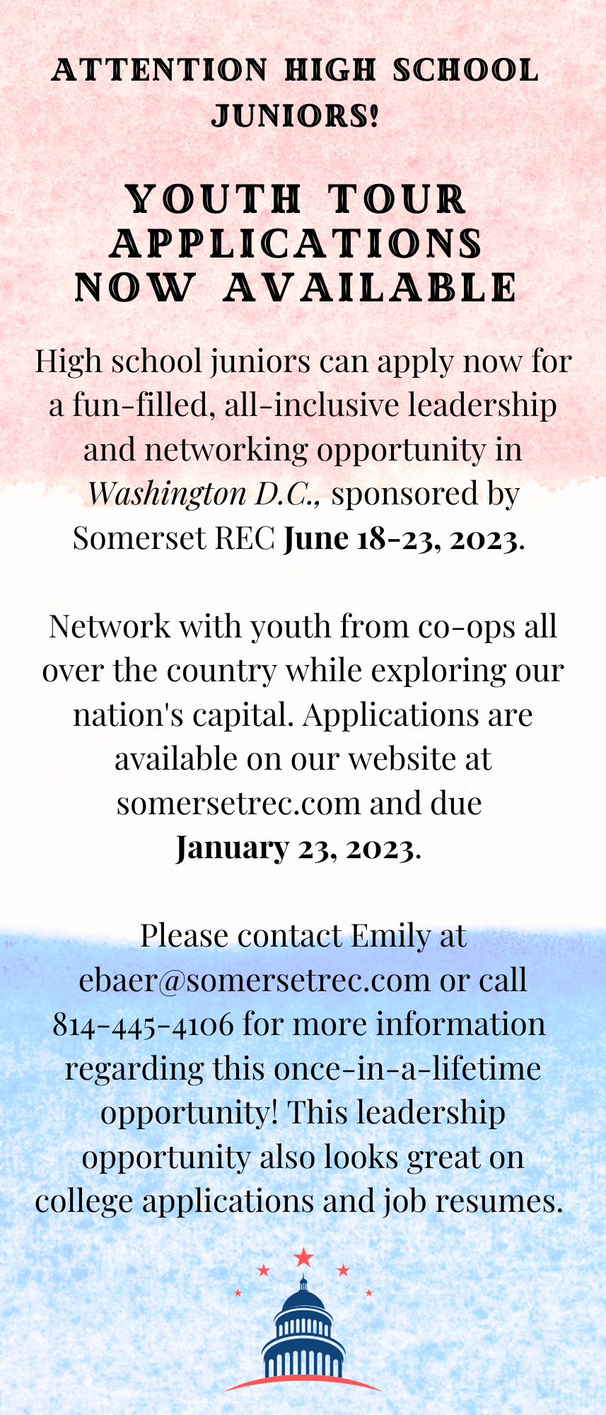 Youth Tour Applications